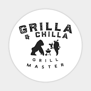 Grilla and Chilla Grilling Barbecue Grill Master Magnet